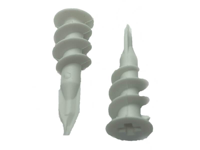 100 x Nylon Anchors Screws Wall Mates for Plaster Board 13x45mm - Star Sparky Direct