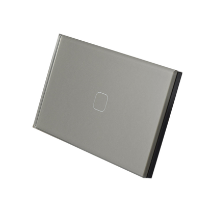 AU/NZ Approved Smart Home Wifi Light Wall Switch 1 Gang Grey Glass Touch Panel
