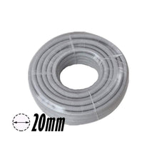 Load image into Gallery viewer, 20mm PVC Corrugated Conduit Duct Medium Duct  Grey UV - Star Sparky Direct