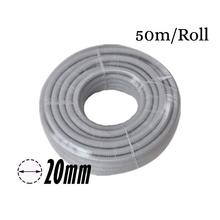 Load image into Gallery viewer, 20mm PVC Corrugated Conduit Duct Medium Duct  Grey UV - 50mtr/Roll