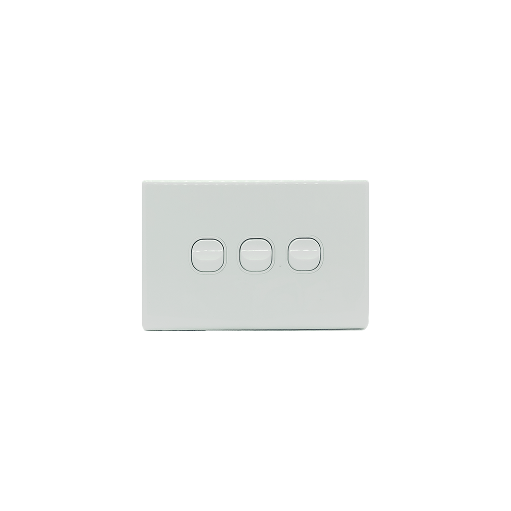 3 Gang Light Switch 10A 250V-KS306 - Star Sparky Direct