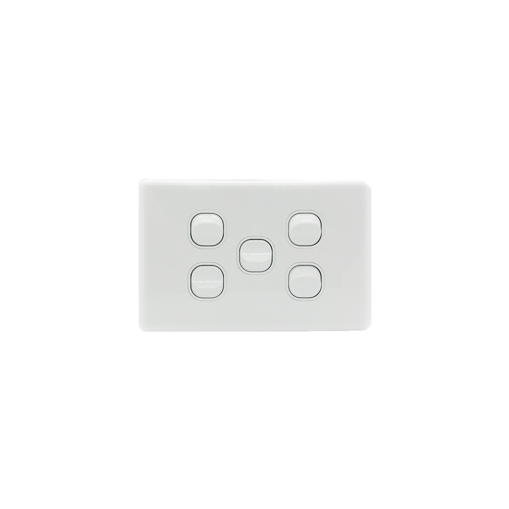 5 Gang Light Switch 10A 250V - KS310 - Star Sparky Direct