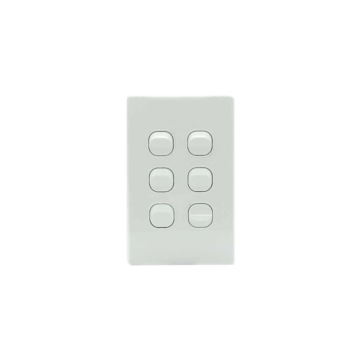 6 Gang Light Switch Vertical 10A 250V - KS312-V - Star Sparky Direct