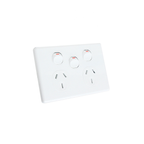 Double Power Point with Extra Switch 10A - KS316