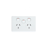 Double Power Point with Extra Switch 10A - KS316