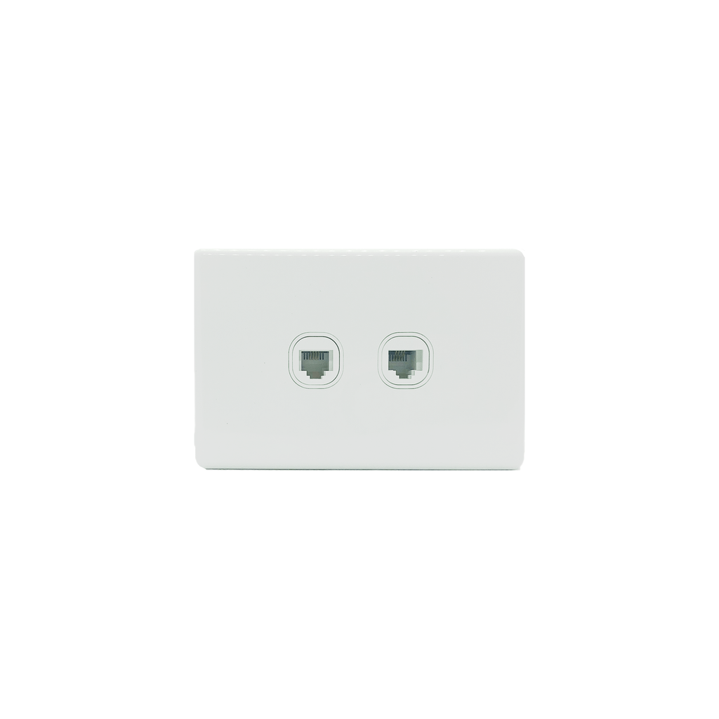 2 Gang 4 Core Telephone Outlet Socket - KS325 - Star Sparky Direct