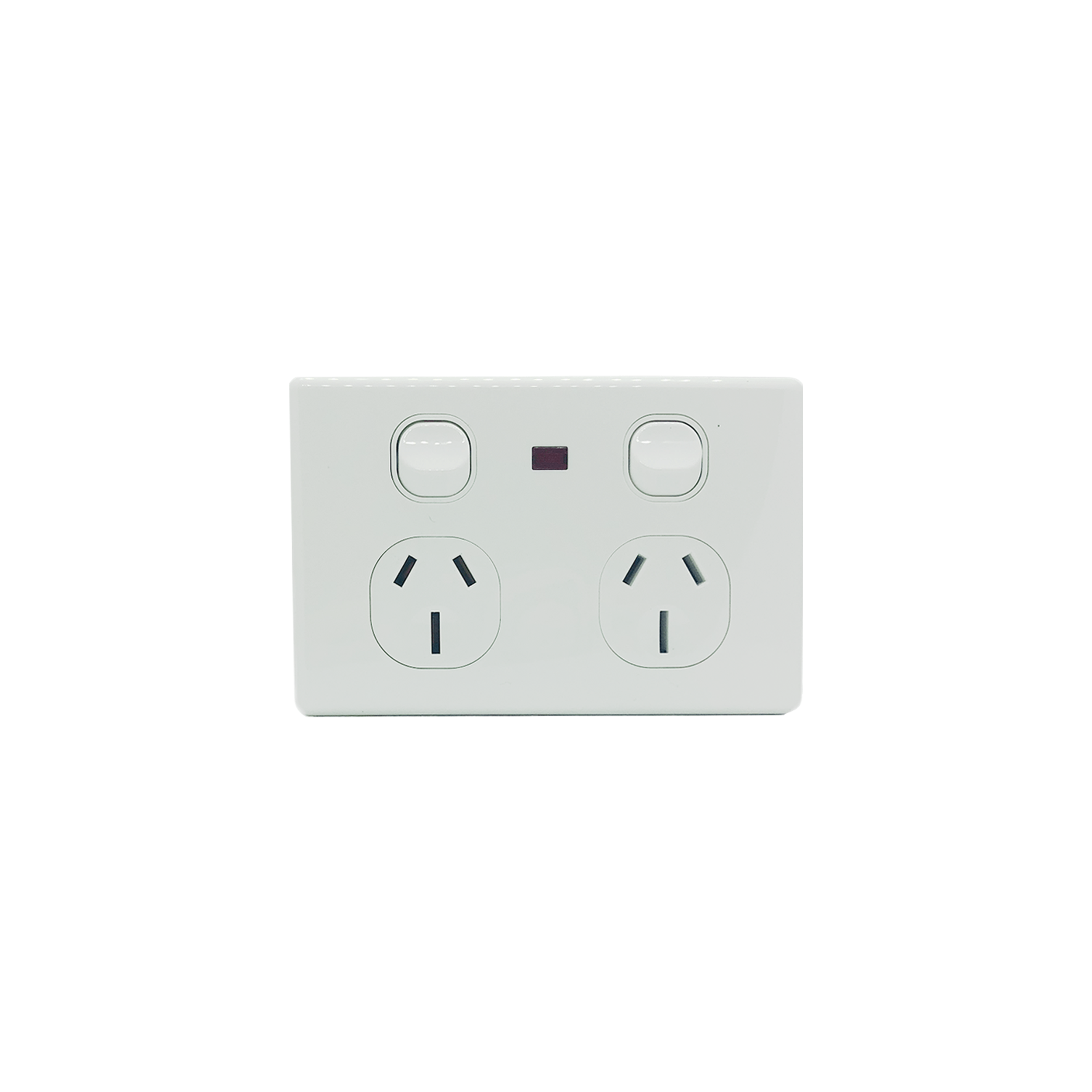 Horizontal Double Power Point with Neon 15A - KS337N - Star Sparky Direct