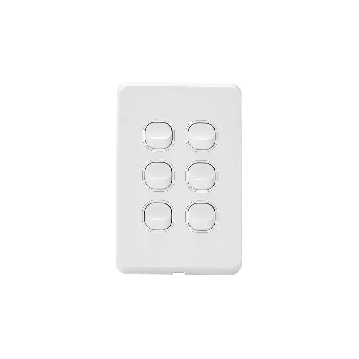 6 Gang Light Switch Vertical 10A 250V - RS312-V - Star Sparky Direct