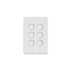 6 Gang Light Switch Vertical 10A 250V - RS312-V - Star Sparky Direct