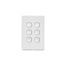 Load image into Gallery viewer, 6 Gang Light Switch Vertical 10A 250V - RS312-V - Star Sparky Direct