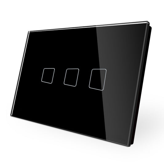 AU/NZ Approved Smart Home Wifi Light Wall Switch 3 Gang Grey Glass Touch Panel