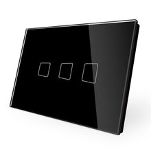 Load image into Gallery viewer, AU/NZ Approved Smart Home Wifi Light Wall Switch 3 Gang Grey Glass Touch Panel